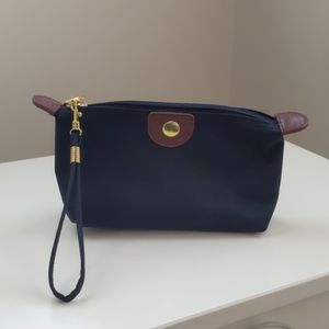 Nylon Zip Clutch Pouch Black